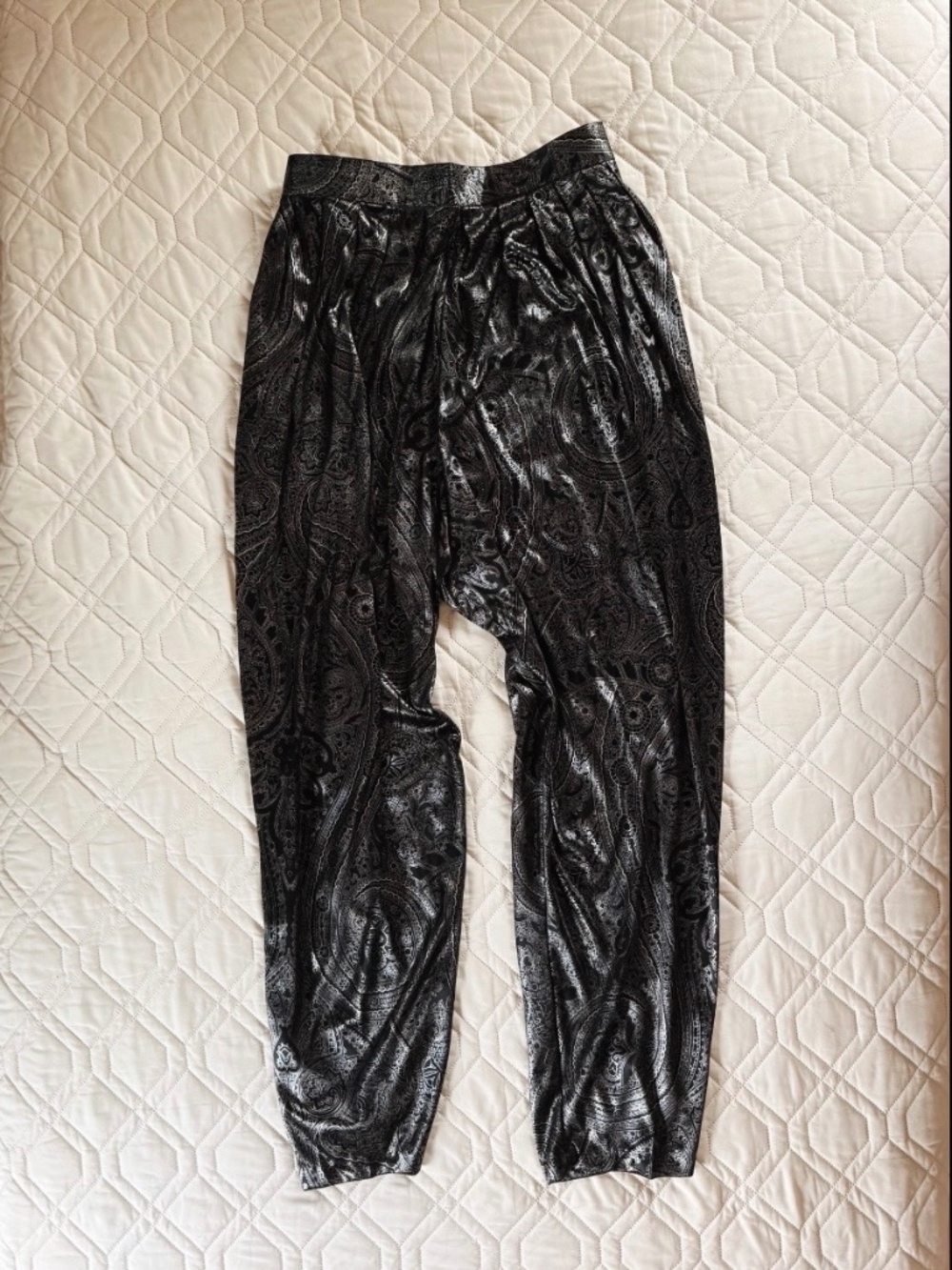 Vintage 70s 80s Satin Metallic Disco Balloon Pants M/L